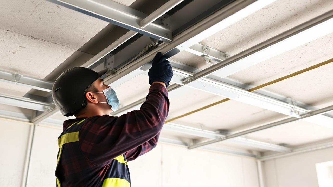 Montagem de forro de drywall estruturado com canaletas e tirantes — Forro de Drywall Estruturado vs. Aramado: Qual Escolher no Seu Projeto? Montagem de forro de drywall estruturado com canaletas e tirantes — Forro de Drywall Estruturado vs. Aramado: Qual Escolher no Seu Projeto?