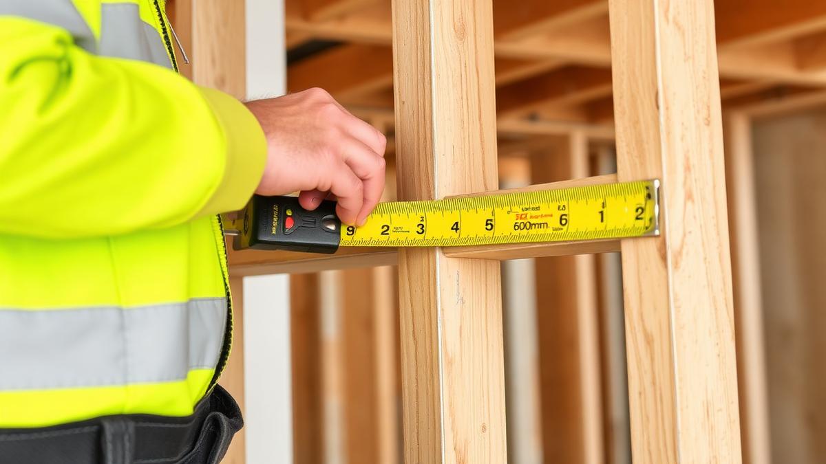 Marcação de modulação de montantes na guia — Modulação 400 mm ou 600 mm: como escolher o espaçamento dos montantes