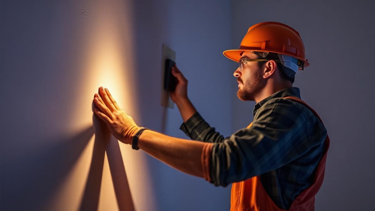 Parede de drywall com acabamento liso pronta para pintura — Níveis de Acabamento no Drywall: Do Q1 ao Q4 Segundo as Normas