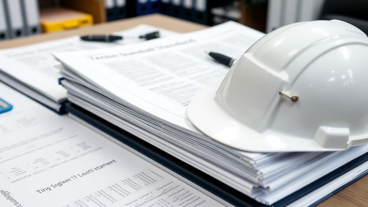 Normas técnicas impressas sobre mesa de engenharia — Normatização do Steel Frame no Brasil: Guia Prático da NBR 15253 e 15575 Normas técnicas impressas sobre mesa de engenharia — Normatização do Steel Frame no Brasil: Guia Prático da NBR 15253 e 15575