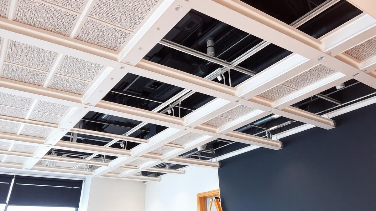 Perfilaria T de forro modular montada — Passo a Passo para Instalação de Forro Modular com Perfil T