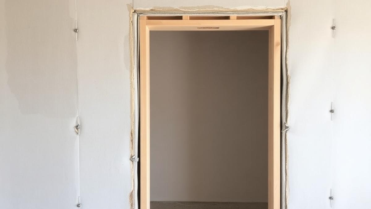 Vão de porta reforçado em parede de drywall — Não esqueça dos montantes extras